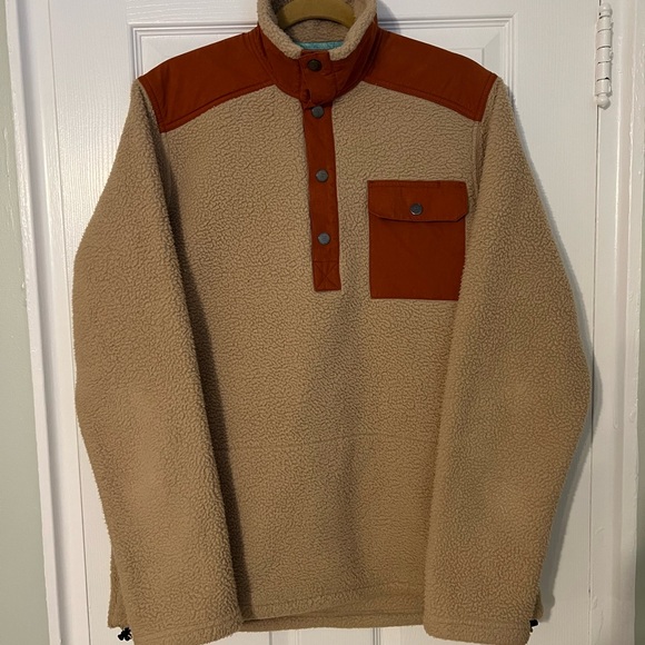 Jetty Tan/Rust Heavyweight Fleece Pullover - Picture 2 of 8